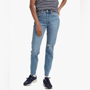 Levi's Women's 501 Distressed Skinny Jeans in Salsa Sugar, Size 30